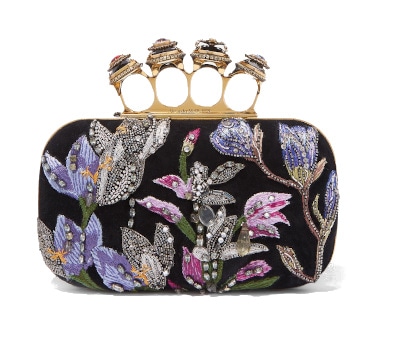 Alexander McQueen Knuckle Suede Clutch 