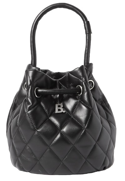 B Dot Quilted Leather Bucket Bag