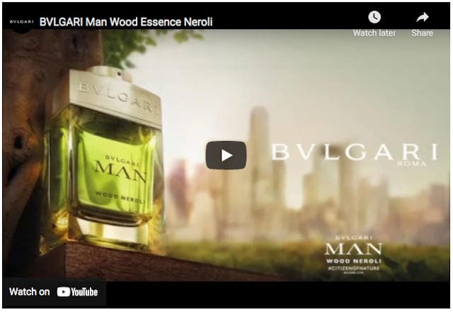 Bvlgari Man Wood Essence Neroli official video on youtube