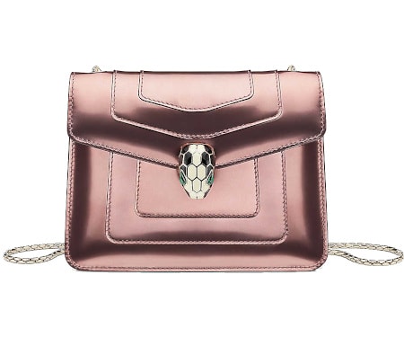 Serpenti Forever Metallic Leather Bag - Bvlgari