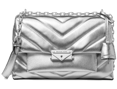 Cece Metallic Leather Convertible Shoulder Bag