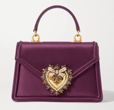 DOLCE & GABBANA Devotion Embellished Satin Tote Bag