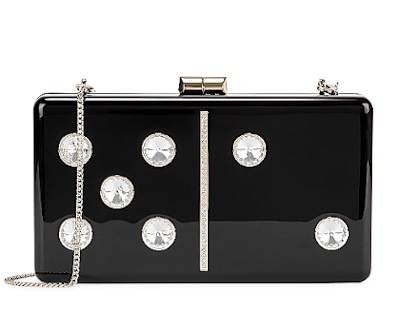 KATE SPADE Domino Crystal-Embellished Box Clutch