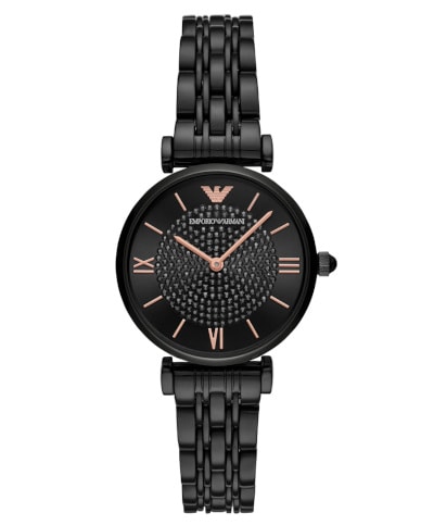 Armani Gianni T-Bar Watch Black
