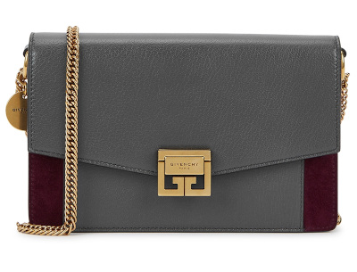 GV3 Leather & Suede Chain Wallet - GIVENCHY