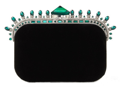 Jimmy Choo Embellished Velvet Cloud Clutch Bag 