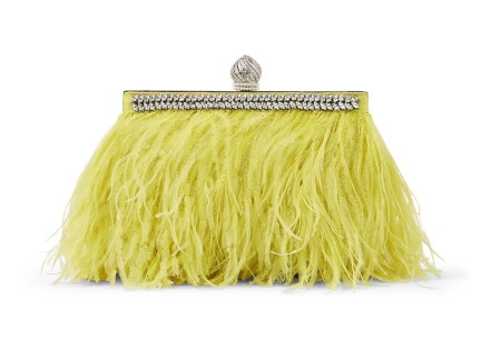 Jimmy Choo Celeste Feather and Crystal Clutch 