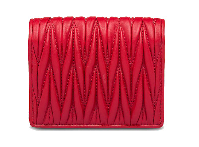 Matelass? Crystal Mini Wallet - MIU MIU