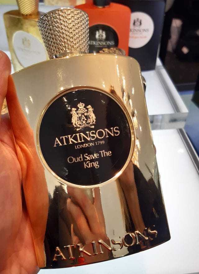 Andrew testing Atkinsons Oud Save The King Eau de Parfum