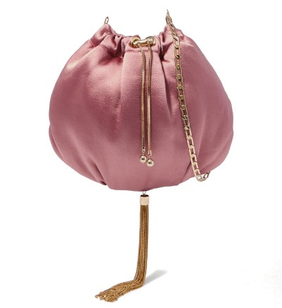 Rosantica Fatale Tasseled Satin Shoulder Bag 