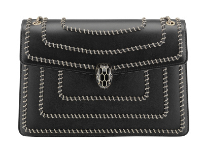 Serpenti Forever Black Shoulder Bag