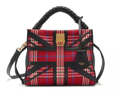 Small Iris Scarlet Tartan Check Canvas Bag