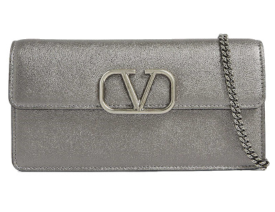 VSLING Metallic Leather Chain Wallet - Valentino