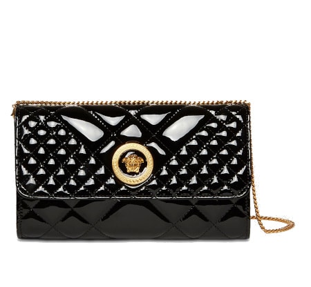 Icon Patent Leather Quilted Bag - Versace