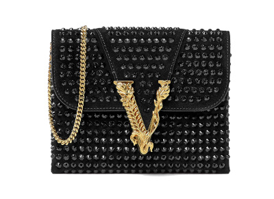 Versace Virtus Studded Clutch